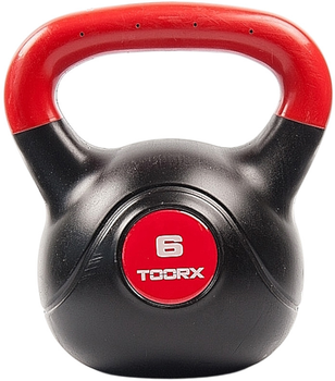 Гиря вінілова TOORX PVC 6 кг Black/Orange (KRP-6)