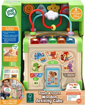 Деревянный развивающий куб LeapFrog by Vtech Touch and Learn Wooden Activity Cube сортер Монтессори