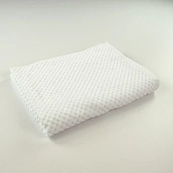 Полотенце махровое среднее однотонное 50x90см Damask Премиум качества Жаккардовое с велюром 550г/м2 (Белый)