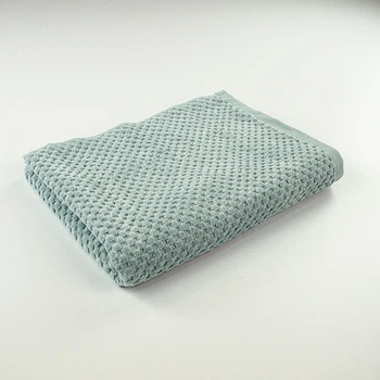 Рушник махровий середній однотонний 50x90см Damask Преміум якості Жакардовий з велюром 550г/м2 (М'ятний)