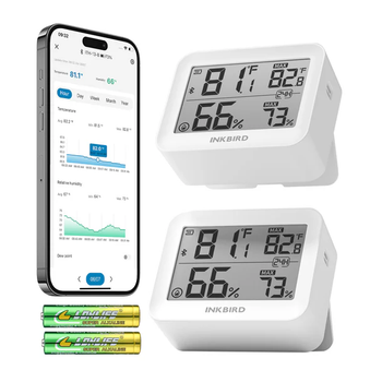 Термогігрометр Inkbird ITH-13-B із Bluetooth 5.0 та LCD дисплеєм точність 0.2C набір 2шт.