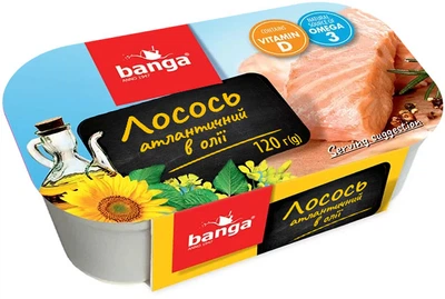 Філе лосося Banga в олії 120 г (4751017402825)