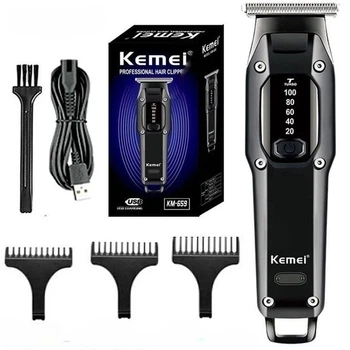 Профессиональная машинка для стрижки волос и бороды Kemei KM-659