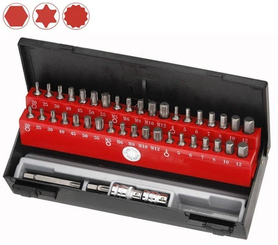 Набор насадок HEX, TORX, SPLINE 42 ед Force 4421C F