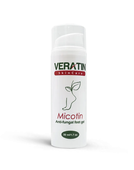 Гель противогрибковый для кожи и ногтей Micotin Anti-fungal feet gel(Микотин), Flosvita, Veratin Skin Care, 50мл. флакон