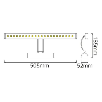 Светодиодная LED подсветка для зеркал-картин (6W, 500lm, 4200K) FLAMINGO-6