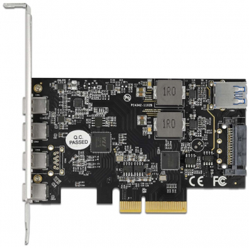 Karta rozszerzenia Delock PCIe x4 - 4x USB Type-C + 1x USB Type-A (90059)