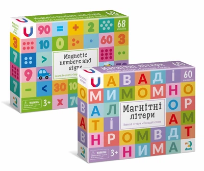 Великий набір магнітів Dodo Літери, цифри та знаки