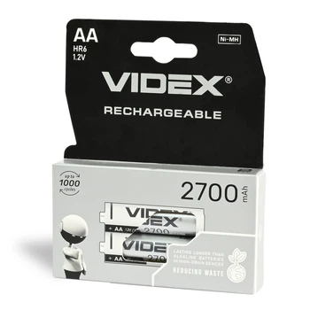 Акумулятори Videx HR6/AA 2700mAh double blister