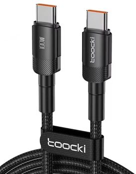 Кабель для зарядки телефона Toocki Type-C + Type-C 100W 5A PD Fast Charge Быстрая зарядка и передача данных до 480Mb/s 3м