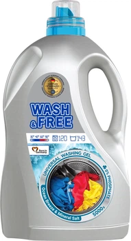 Гель для прання WASH & FREE Універсальний Морська свіжість 5000 г (4823128005216)