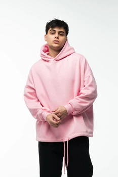 Худі чоловіче оверсайз v.3 Pink M-L Рожеве