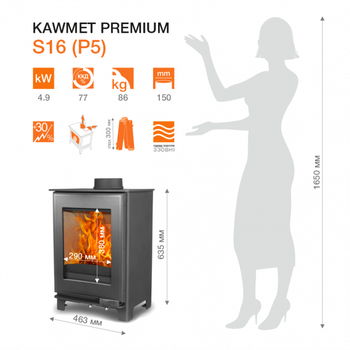 Чугунная печь KAWMET Premium HARITA S16