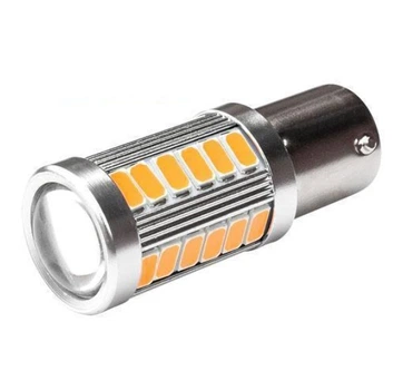 LED лампа в автомобиль 1156 BA15S P21W 33 SMD 5630 желтый свет (286402)