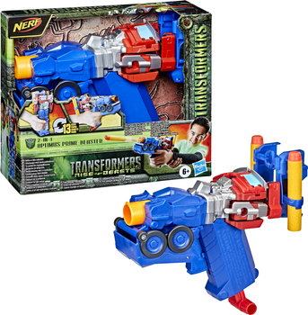 Wyrzutnia zabawkowa Hasbro NERF Optimus Prime Transformers Rise od the Beasts 2 w 1 (5010993978915)