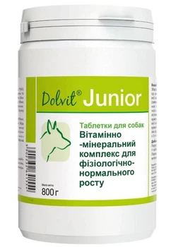 Витаминно-минеральная добавка Dolfos Dolvit Junior для физиологически нормального роста щенков, 800 г (510 таб)