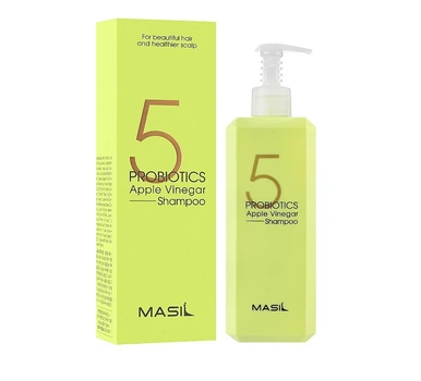 Мягкий безсульфатный шампунь Masil с пробиотиками и яблочным уксусом 5 Probiotics Apple Vinegar Shampoo 500 мл 8809744061160