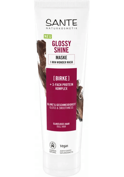 БИО-Маска Glossy Shine для блеска волос с Протеиновым комплексом и Березовыми листьями SANTE 150 мл 4055297220620