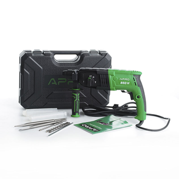 Перфоратор прямий в кейсе мощностью 850В, 2,8 Дж, SDS+, модель APRO 850H