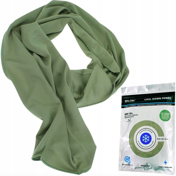 Охолоджуючий рушник-шарф Mil-Tec 100х31см Cool Down Towel Olive (16024200)