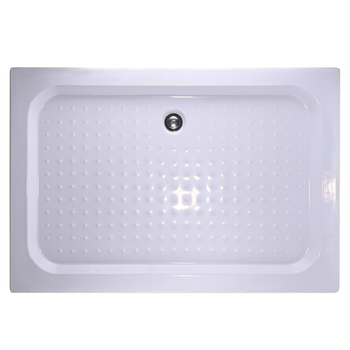 Поддон для душевой кабины BRAVO Narew SL120F 120x80x13см прямоугольный пластик c сифоном белый 000028409