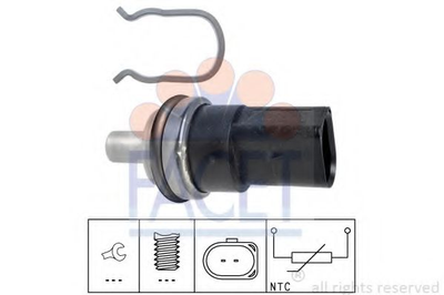 Датчик температуры Audi A3/A4/Seat Leon/Skoda Super B/VW Crafter 1.2-3.0 TDI 98- (7.3376) Facet Facet (73376)