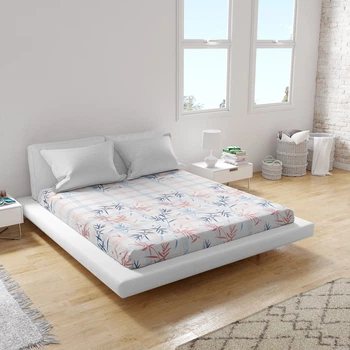 Простирадло Home Line євро 215x240 см ранфорс Синьо-червоне (188339 HL)