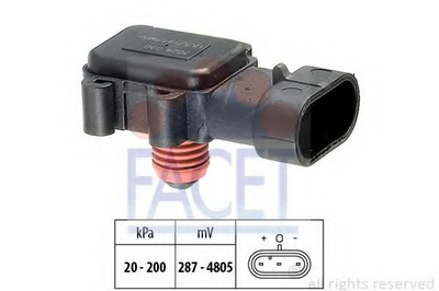 Датчик давления наддува (3 конт.) OPEL COMBO/ASTRA G 1.7D 00- (10.3024) Facet Facet (103024)