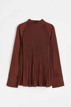 Блуза H&M M темно коричневый 4091090690