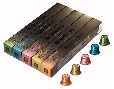 Набір кави в капсулах серія "Master Origins" Nespresso 50 капсул (5 тубів по 10 шт.)
