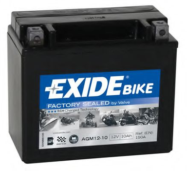 Стартерна батарея (акумулятор) EXIDE AGM12-10 Exide (AGM1210)