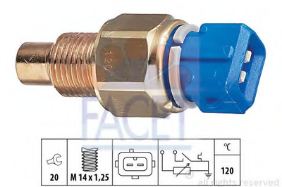 Датчик вмикання вентилятора Partner 1.8/1.9D (120C)/Scudo/Ducato (7.3558) Facet Facet (73558)