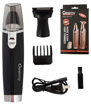 Акумуляторний триммер для бороди / носа / вух / інтимних зон / брів Geemy GM-3110 Pro Black