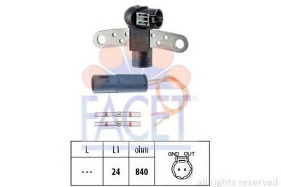 Датчик оборотов коленвала Renault Clio,Espace, Kangoo, Laguna, Logan, Megane, Sc Facet (90199K)