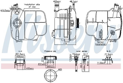 Бачок розширювальний з кришкою OPEL ASTRA (2004) (вир-во Nissens) Nissens (996305)