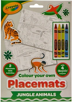 Підложки-розмальовки Crayola Джунглі 2 шт з олівцями (5060951157555)