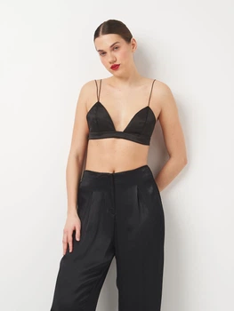 Кроп топ женский Zara 8838/745 M Черный (08838745800034)
