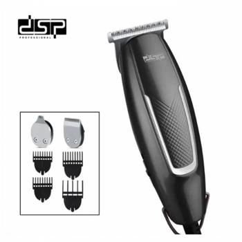 Дротова машинка триммер для стрижки волосся та бороди DSP 90258 Pro Чорний + 4 насадки