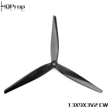 Пропеллери HQProp MacroQuad 13x9x3V2 Black (1CW+1CCW) Carbon Reinforced Nylon (9331632036008)