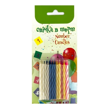 Набор свечей 24 шт Number Candles 5.5 см разноцветный