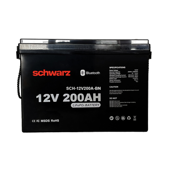 Аккумуляторная батарея Schwarz LiFePo4 12V 200Ah с Bluetooth
