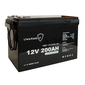 Аккумуляторная батарея UWarmSof LiFePo4 12V 200Ah с экраном