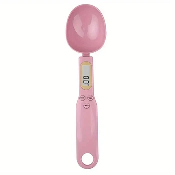 Электронная мерная ложка-весы с LCD экраном Digital Spoon Scale, 500 г, Розовый
