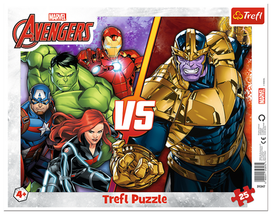Пазли Рамкові Непереможна команда месників. Disney Marvel (25 ел.) 31427 (Trefl)