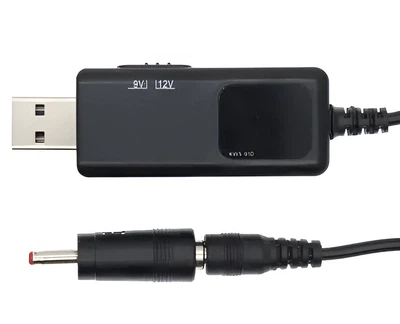 Кабель живлення KWS-910 USB DC 5.5x2.5 для роутера модему 9v та 12v від Powerbank повербанка 77543