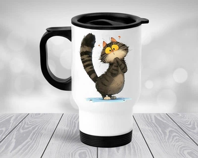 Термокружка Cat, автомобільний термокухоль #008 450 мл Біла