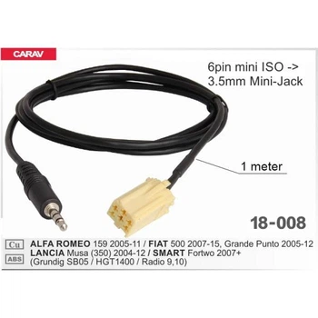 AUX адаптер 18-008 для ALFA ROMEO 159 2005-11 / FIAT 500 2007-15,Grande Punto 2005-12 / LANCIA