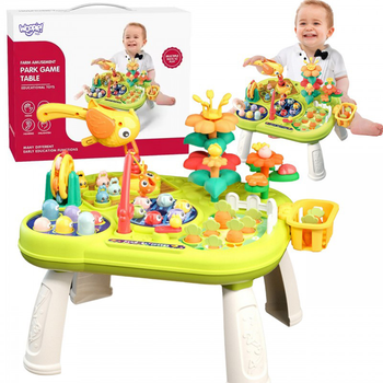 Zestaw interaktywny multi stolik edukacyjny Woopie Baby Montessori 8w1 (5904326949737)