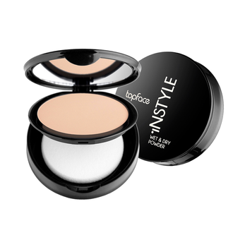 Пудра компактная TopFace Instyle Wet & Dry Powder тон 07 Caramel