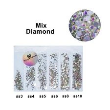 Стразы для ногтей Mix Diamond Хамелеон 1200шт HD Hollywood